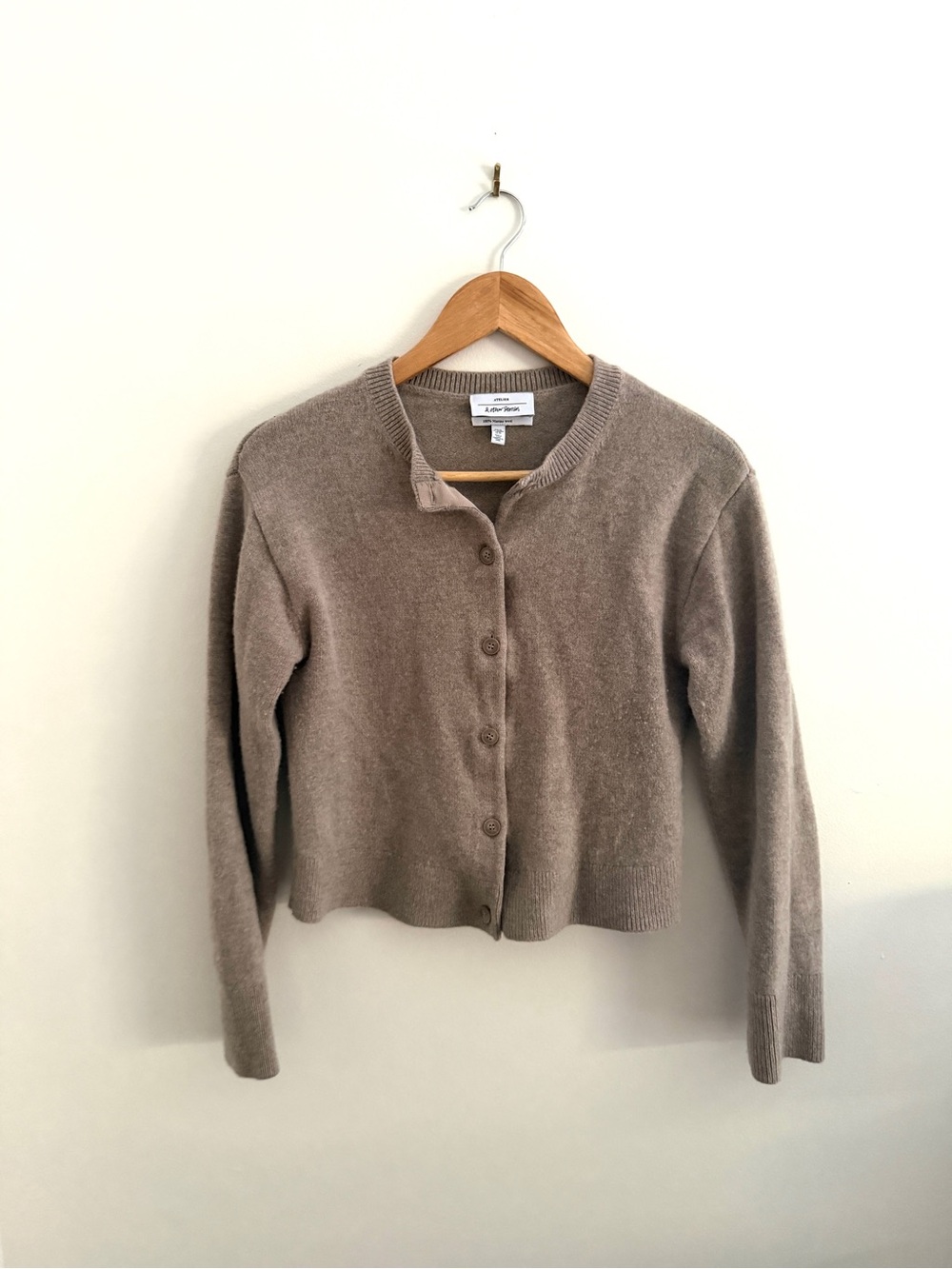& Other Stories • 100% Wool Button-Front Cardigan - Taupe